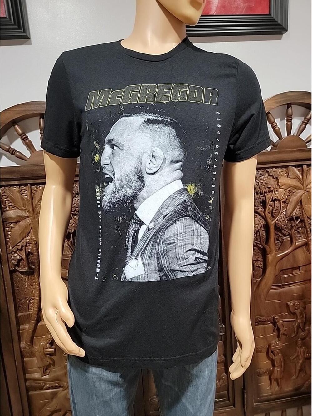 Conor McGREGOR Las Vegas Shirt Mens Large Black Graphic Short Sleeve #R1